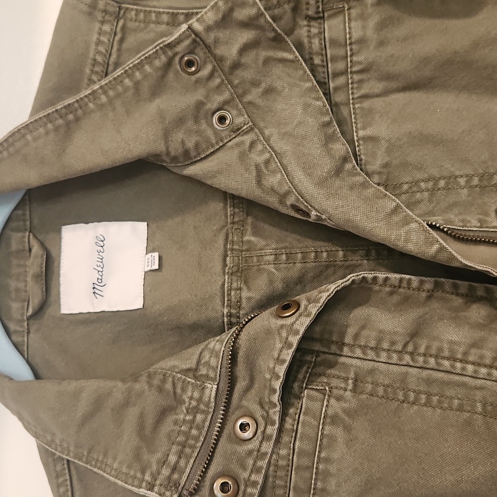 Madewell Khaki Utility Military Dispatch Cargo Green Jacket Size XXS - Picture 5 of 16